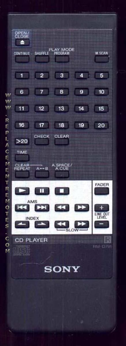 Sony Remote Control - RMD791
