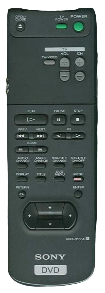 Sony Rmt-D100A Us/Cnd Remote - 1-475-086-21