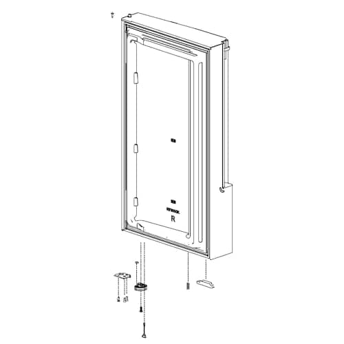 Samsung Part# DA91-04586D Freezer Door Assembly - Stainless (OEM)