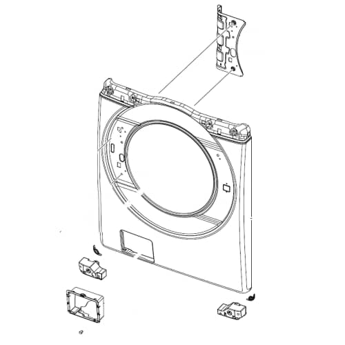 Samsung Part# DC97-21446G Front Frame Assembly - Genuine OEM
