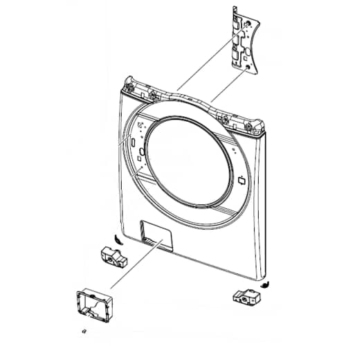Samsung Part# DC97-22196A Front Frame Assembly - Genuine OEM