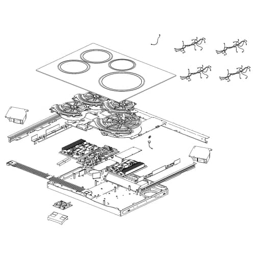Samsung Part# DG94-01345A Cooktop Assembly - Genuine OEM