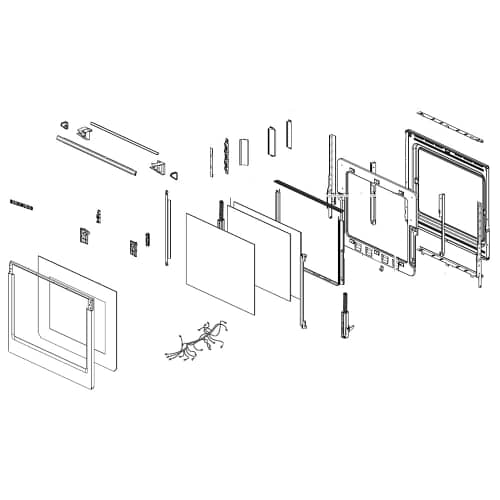 Samsung Part# DG94-01650A Double Door Assembly - Genuine OEM
