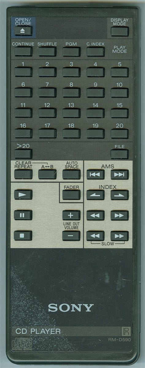 Sony Rm-D590,Remote Control, - 1-465-277-11