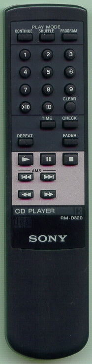 Sony Rm-D320 Remote Control - 1-467-316-11