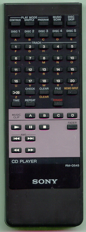 Sony Rm-D545 Remote Control - 1-467-671-21