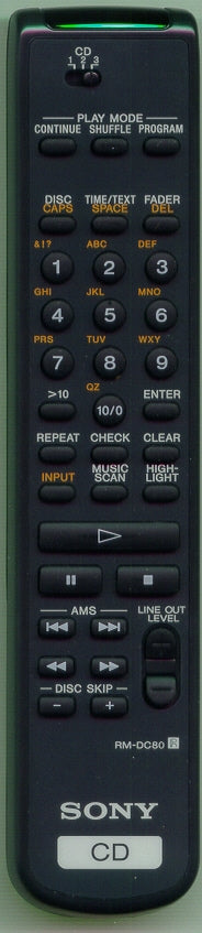 Sony Remote Control - RMDC80