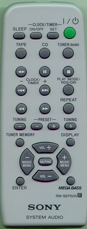Sony Remote Control (Rm-Sep5 - 1-477-184-11