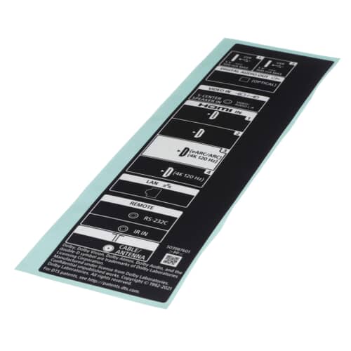 Sony Part# 5-039-876-01 Side Terminal Label - Genuine OEM