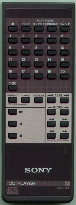 Sony Rm-D450,Remote Control - 1-463-923-11