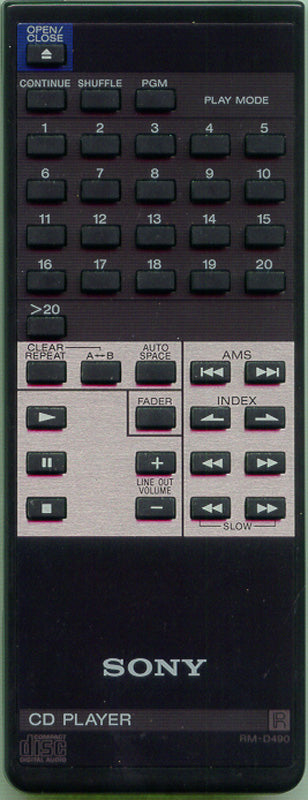 Sony Rm-D490, Remote Control - 1-465-278-11