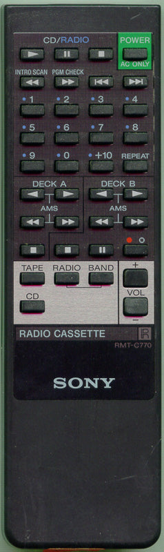 Sony Rmt-C770, Remote Control - 1-465-502-11