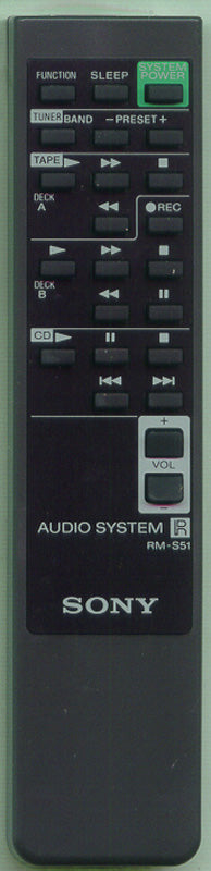 Sony Rm-S51 Remote Control - 1-466-940-11