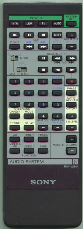 Sony Rm-U541, Remote Control - 1-467-588-11