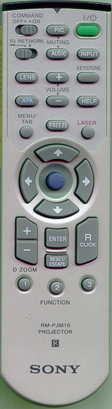 Sony Remote Control (Rm-Pjm1 - 1-476-743-22