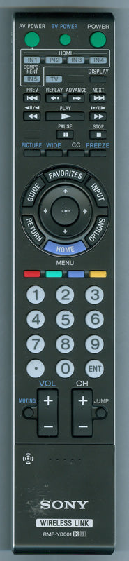 Sony Remote Control (Rmf-Yb0 - 1-487-040-11