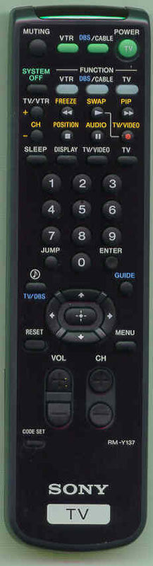 Sony Rm-Y136 Remote Control - 1-473-749-22