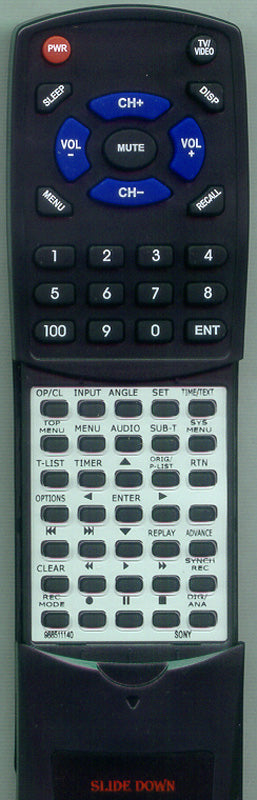 Sony Remocon Assembly;Rdr-Gx355 - 9-885-111-40