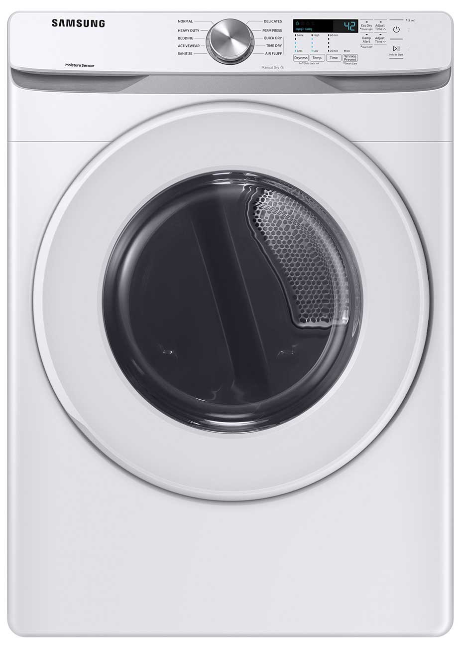 Samsung DVE45T6000W/A3 7.5 Cu. Ft. Electric Dryer with Sensor Dry in White