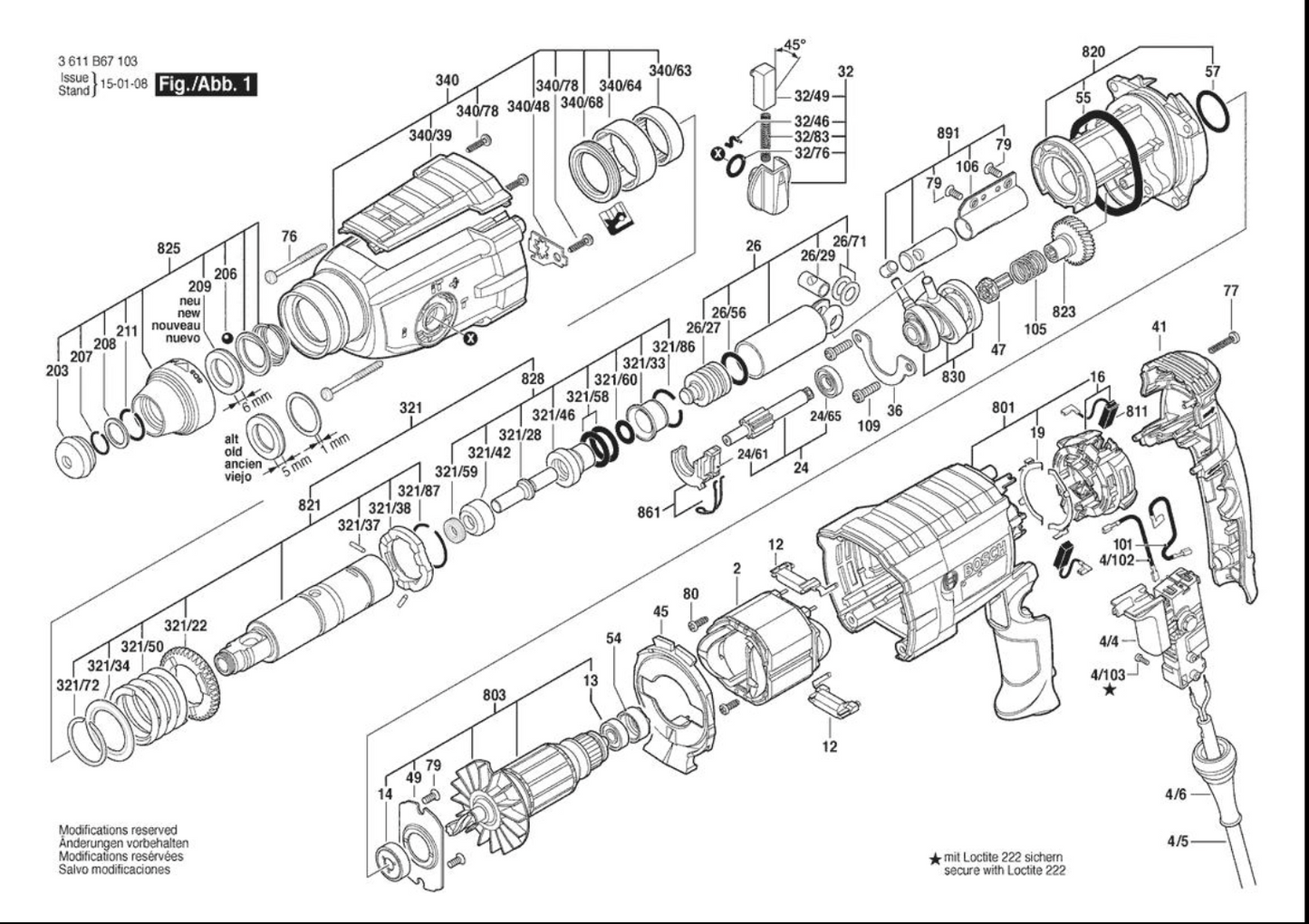 Bosch Service Pack (Part No. 1617000430)