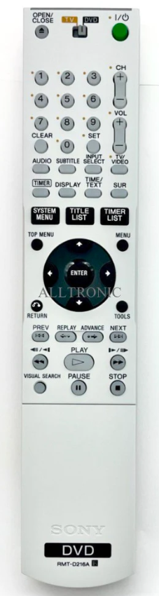 Sony Remote Control (Rmt-D216A - 1-479-290-11