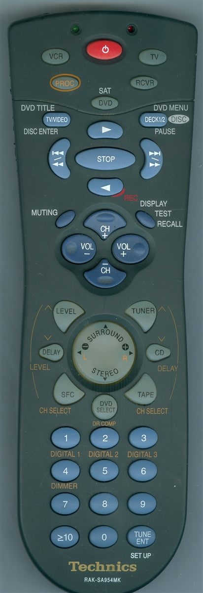 Panasonic Remote Control - RAK-SA954MK