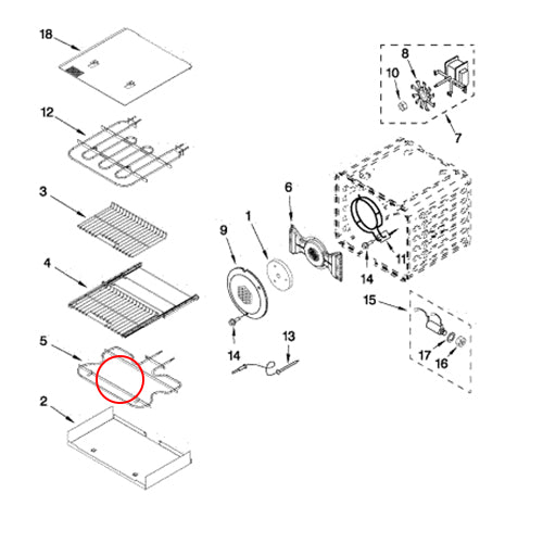 Whirlpool Part# W10115995 Bake Element (OEM)