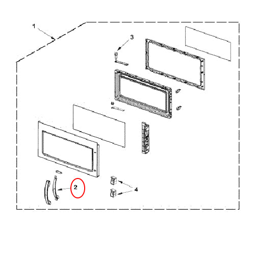 Whirlpool Part# W10506378 Door Handle (OEM)