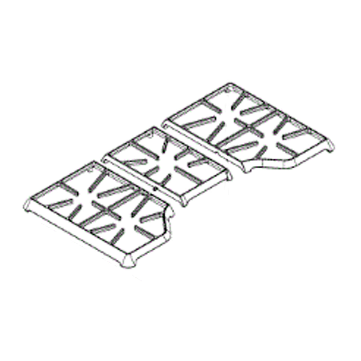 Whirlpool Part# W11411592 Burner Grate Kit - Genuine OEM