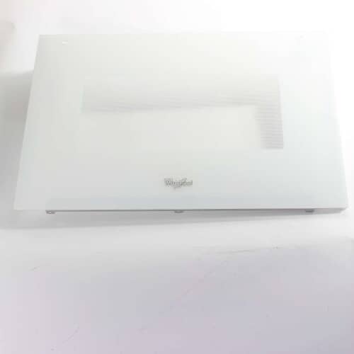 Whirlpool Part# W10677243 Door Glass - White (OEM)