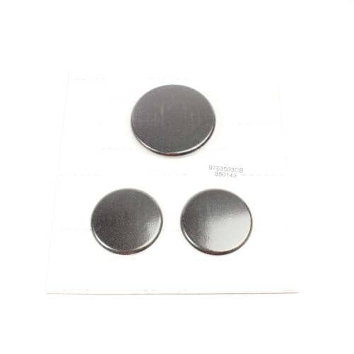 Whirlpool Part# WP9763503CB Burner Cap Set of 3 (OEM) Black