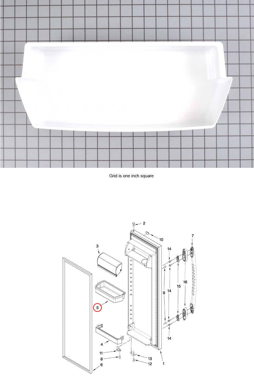 Whirlpool Refrigerator Door Shelf/Bin WP2187172