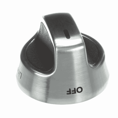 KitchenAid Range - Oven/Stove Burner Control Knob (Stainless, Black) KGSS907SWH03