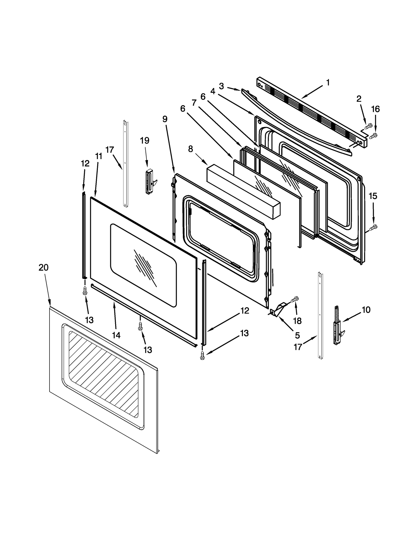 Whirlpool Door Handle Assembly WPW10144883