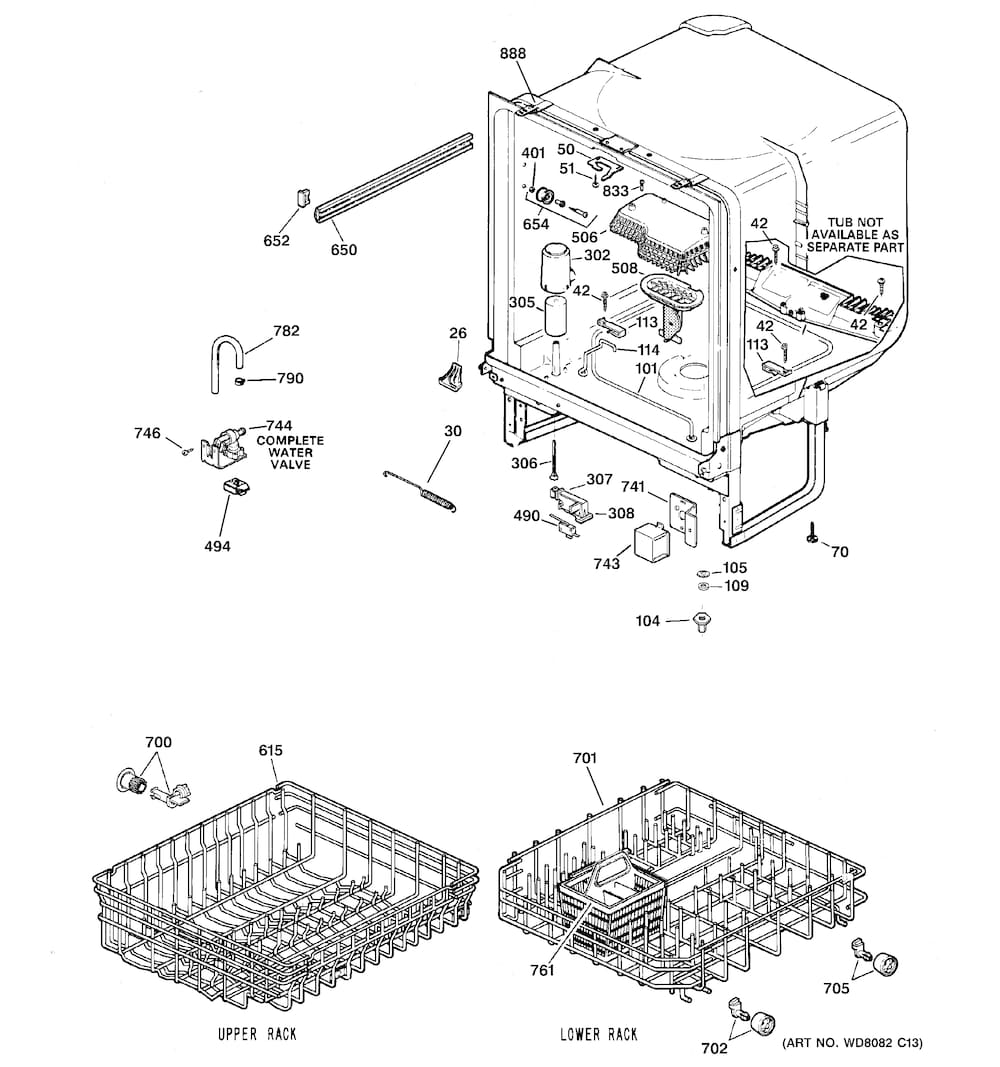 GE Dishwasher Single Water Inlet Valve WD15X10003