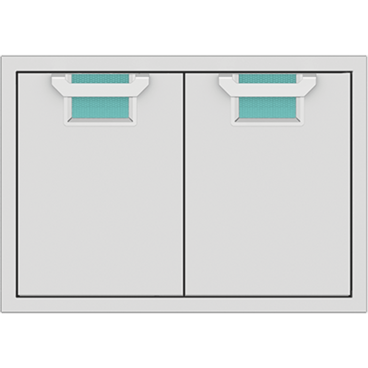 Hestan AEAD30TQ 30 Inch Double Access Doors with Commercial-Grade Handles, Heavy-Duty Storage Enclosure - Turquoise