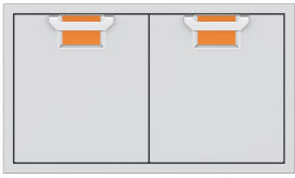 Hestan AEAD36OR 36 Inch Double Access Doors with Commercial-Grade Handles - Orange
