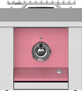 Hestan AEB121LPPK 12 Inch Built-In Single Side Burner with Stainless Steel Cover and LED-Illuminated Control Panel - Pink
