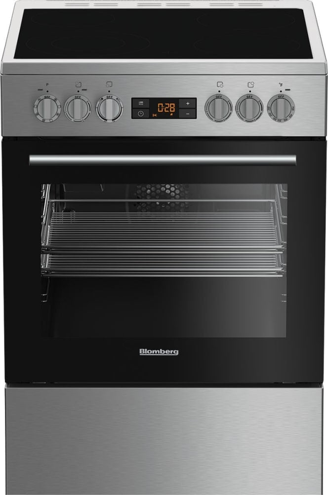 Blomberg 7732187983 24 Inch Freestanding Electric Range with 4 Smooth top Elements, 2.51 Cu. Ft. Capacity - Beru24102Ss