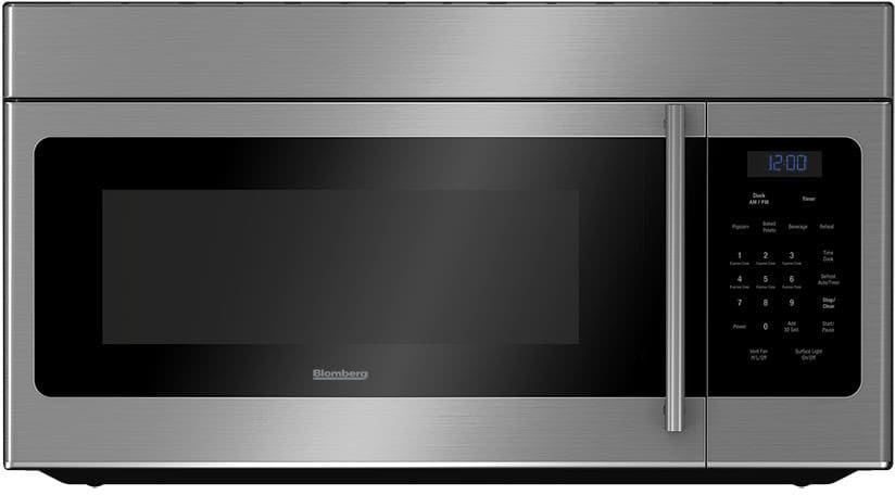 Blomberg 8851293800 30 Inch Over-the-Range Microwave Oven with Auto Cook, 2 Speeds, 300 CFM, 1.5 cu. ft. Capacity and Add 30 Seconds Option - Botr30100Ss