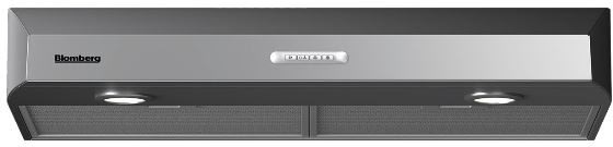 Blomberg 8851223800 30 Inch Under Cabinet Range Hood with 3-Speed/250 CFM Blower, Push Button Control, Halogen Lighting - Bchs30100Ss
