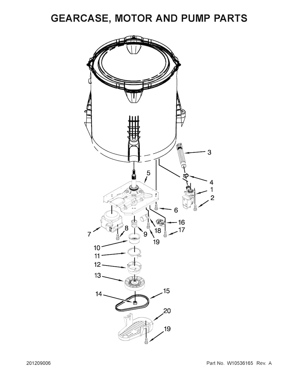 Whirlpool Drain-Water Pump WPW10276397