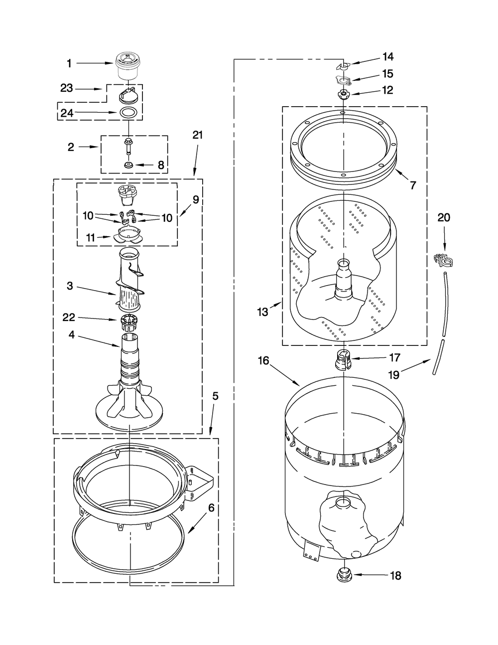 Whirlpool Agitator WPW10093672