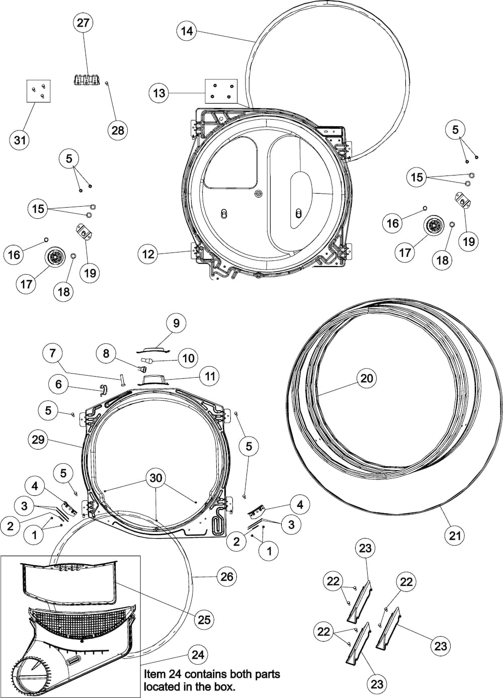 Whirlpool Drum Support Roller WP37001042