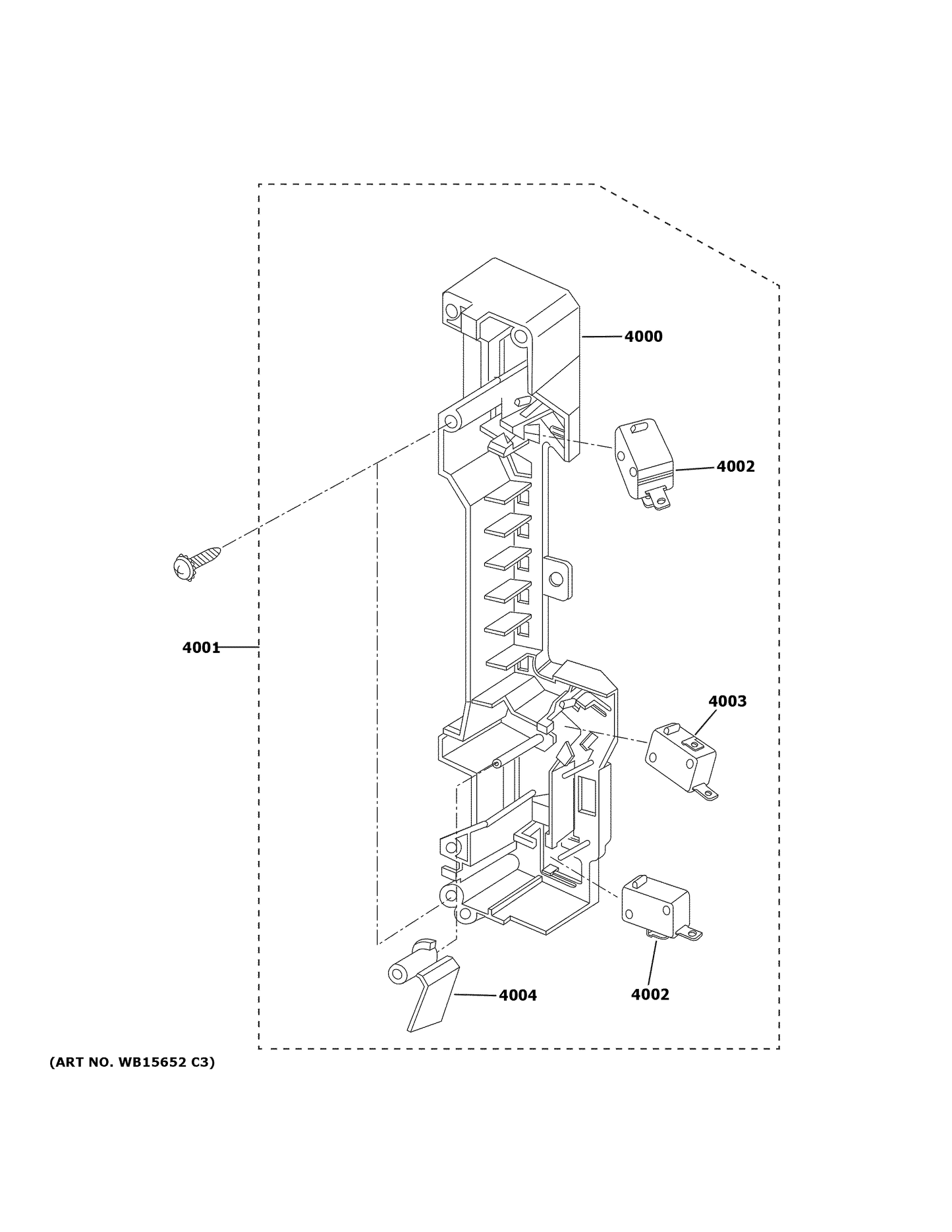 GE Locker Holder Assembly WB10X35397