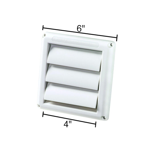 Deflecto Louvered Vent Hood White HS4W/48