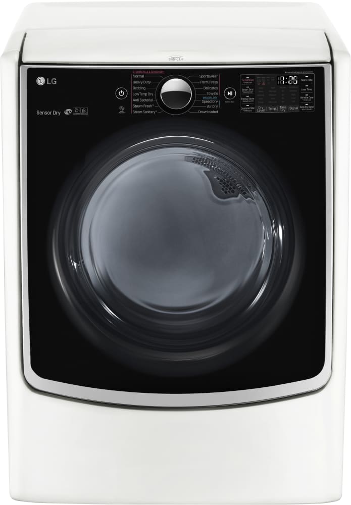 LG DLGX5001W 27 Inch 7.4 cu. ft. Gas Dryer with 14 Dry Cycles, Steam, Sensor Dry System, Smart ThinQ Wi-Fi, Wrinkle Care Option and ENERGY STAR: White