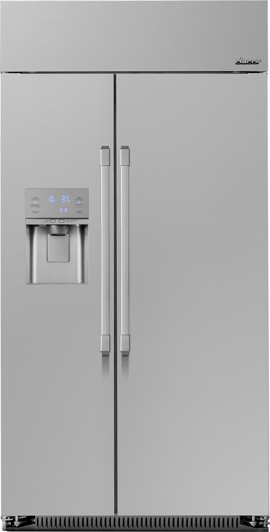 Dacor DYF42SBIWR 42 Inch Counter Depth Built-In Side by Side Refrigerator with 24 Cu. Ft. Total Capacity