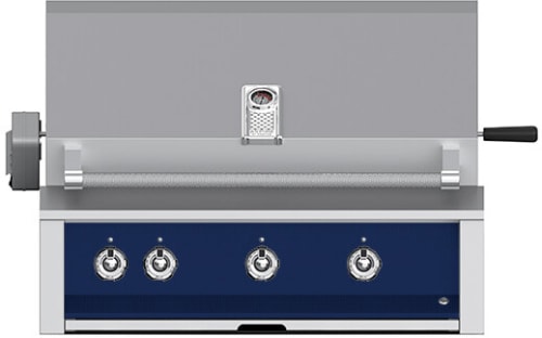 Hestan EABR36NGDB 36 Inch Built-In Grill with Sear Burner and Ceramic Infrared Rotisserie - Dark Blue