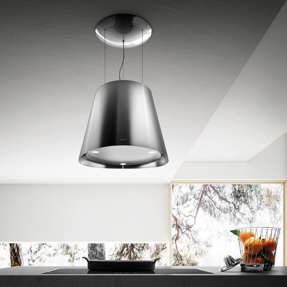 Elica EES320SS 20 inch Iconic Series Easy 20 Inch Island Mount Range Hood with 3-Speed + Booster
